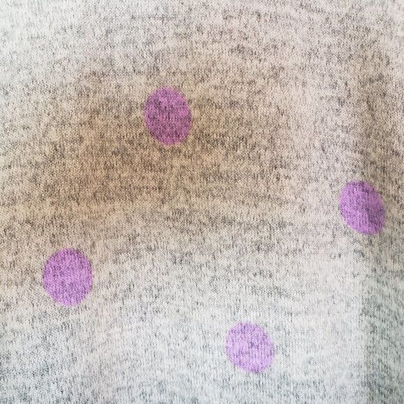 New MINE Boutique Sweater Size S Polka Dot Tie Up - Picture 6 of 7